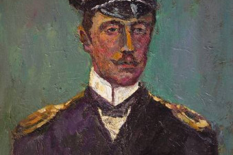 Лейтенант Александр Васильевич Колчак – участник обороны Порт Артура. 2004. Холст, масло, 80х59